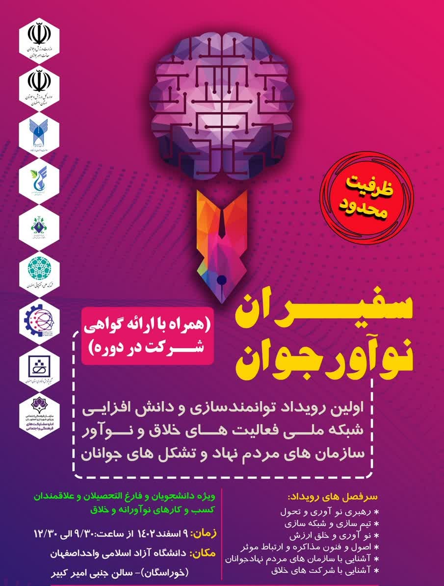 رویداد توانمند سازی و دانش افزایی شبکه ملی فعالیت های خلاق و نوآور